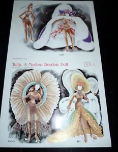 Seltene Original Peggy Jo Rosamond PAPIERPUPPE moderne Boudoirpuppe - Bild 1 von 1