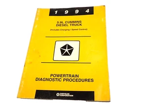 1994 5.9L CUMMINS DIESEL DIAGNOSTIC OEM SERVICE SHOP REPAIR MANUAL - Picture 1 of 4