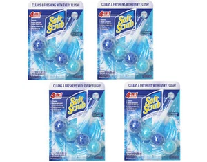 Soft Scrub 4-in-1 Rim Hanger Toilet Bowl Cleaner Sapphire Waters 1 Count 4 Pack - Picture 1 of 2