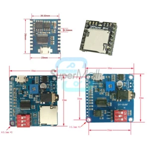 Mini MP3 DY-SV Voice Player Module UART/Serial Control Playback 32/64Mbits SD/TF - Bild 1 von 48