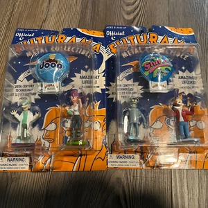 Figuras coleccionables de metal Rocket USA 2001 serie 1 #631 y 632 Futurama nuevas en paquete - Imagen 1 de 7