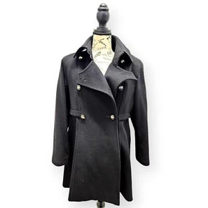 Vintage YSL * YVES SAINT LAURENT * Rive Gauche * Black Wool Coat, France, Size 8 - Picture 1 of 9