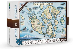 San Juan Islands 1000 Piece Jigsaw Puzzle Xplorer Maps New - Picture 1 of 2