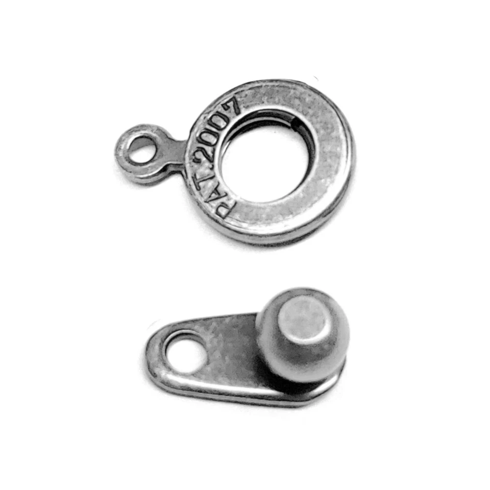 8mm Pewter Plated Ball and Socket Clasps (6/pkg.), High Quality Snap Clasps - Image 1 of 1