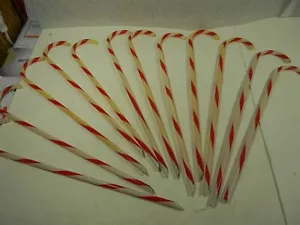 Pali decorazione cortile canna di caramelle vintage, anni 50-60 ? Lotto di 12 plastiche - 3D1 - Foto 1 di 6