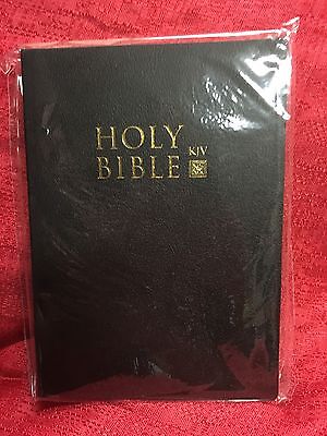 THE HOLY BIBLE KING JAMES VERSION OLD AND NEW TESTAMENTS BLACK 7.5x5.5 BRAND NEW • 5.99$
