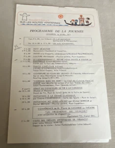Brochure Paquebot FRANCE - Programme journée du 16 avril 1971 - Picture 1 of 3
