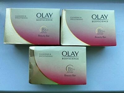 Olay Bodyscience Beauty Bar B 3+ Barra Limpiadora y Alisadora de Péptidos Paquete de 3. Foto 1 de 4