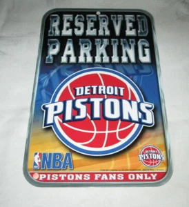Large DETROIT PISTONS RESERVED PARKING SIGN #16 - NEW - Picture 1 of 1