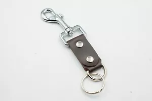 Cinturón Llave Clip Soporte Desmontable Llavero Seguridad Cuero Lazo Llavero MARRÓN - Imagen 1 de 1
