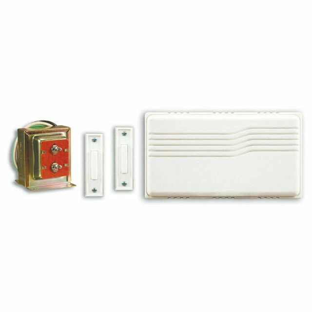 Heath Zenith White Plastic Wired Door Chime Kit