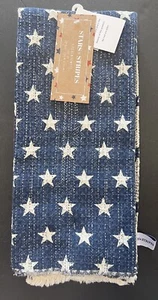 STARS & STRIPES KITCHEN TOWELS (3) RED BLUE GREY WAFFLE 20 X 28 100% COTTON NWT - Picture 1 of 4