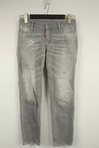 Pantalones de mezclilla DSQUARED 2 gris lavado desgastados ajustados talla 38 - Imagen 1 de 19