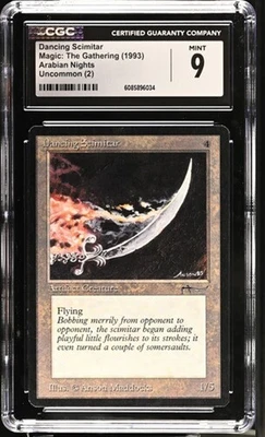 Dancing Scimitar, Arabian Nights Mtg. CGC 9 Mint! - Image 1 of 2