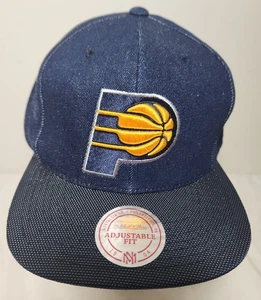 Indiana Pacers Gorra Gorra Snap Back Azul Marino NBA Baloncesto Hombres Azul Mitchell & Ness - Imagen 1 de 10