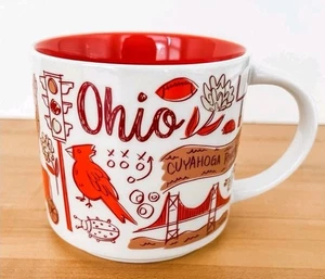Starbucks Ohio Coffee Cup/Mug Been There Series Across Globe 14oz - Picture 1 of 4