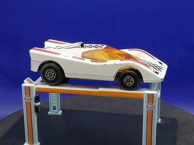 Matchbox Lesney Hairy Hustler 1971 No. 7 Superrápidos Blanco Rojo y Negro Foto 1 de 4