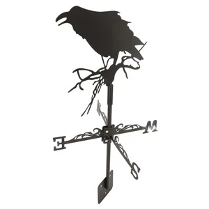 Weathervane Crow Ornament Wind Vane Weathercock Iron Metal Weather Vane JJ - Picture 1 of 12