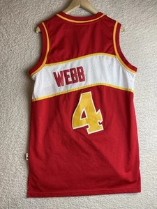 Vintage Spud Webb Atlanta Hawks Jersey Adidas Hardwood Classics Men’s Size Large - Imagen 1 de 17