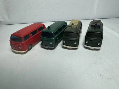 Wiking 1:87 H0 VW Transporter T2 vigili del fuoco polizia 4 pz. - Immagine 1 di 4