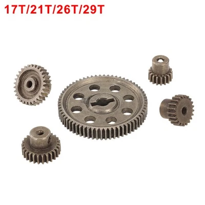 5Pcs/10Pcs Metal Spur Diff Main Gear &Motor Pinion Cogs For HSP 1/10 RC Car - Image 1 of 4