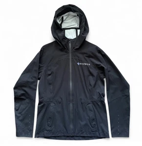 Giacca donna con cappuccio Lululemon nuova senza etichette Rain Rival taglia 8 nera ha logo ricamato - Foto 1 di 22
