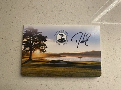 Tarjeta de puntuación de golf Davis Love III firmada por Pebble Beach 2x AT&T Pro Am Champion PGA Foto 1 de 3