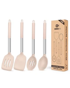 Pack of 4 Silicone Cooking Utensils Set, Non Stick Large Solid Spatulas, Heat... - Picture 1 of 7