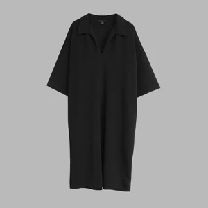 COS schwarzes Scuba Jersey Polokleid | Größe L | UK 16 - Bild 1 von 6