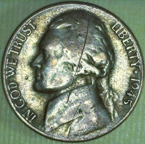 1945-S War Nickel 35% Silver - Picture 1 of 2