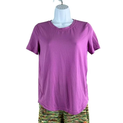 Lululemon Shirt Womens Size 8 Purple Swiftly Breathe Activewear - Image 1 of 4