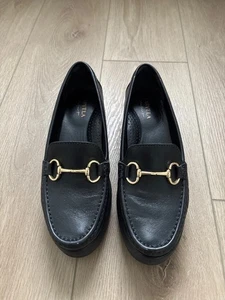 Carvela comfort black leather loafers, original mocassin with gold details - Picture 1 of 5