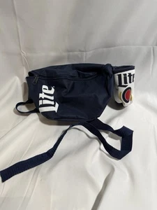 Miller Lite Adjustable Fanny Pack / Canny Pack w/attached Beer Koozie 40” Strap - Picture 1 of 5