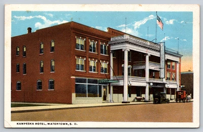 Postcard South Dakota Watertown Kampeska Hotel - Image 1 of 2