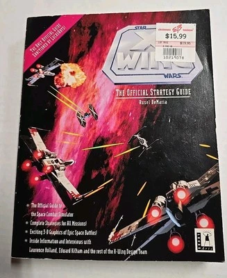 Star Wars Vintage X-Wing Prima Offical Strategy Guide ONLY Computer PC 1993 - Image 1 of 2
