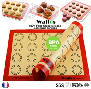 Tapis de cuisson silicone réutilisable anti adhésif pâtisserie macaron 42x30 mm - Imagen 1 de 6