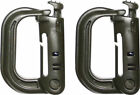 VIPER V-LOCK TACTICAL D-RING COMBAT CARABINER CAMPING MOLLE CLIP PACK OF 2 GREEN