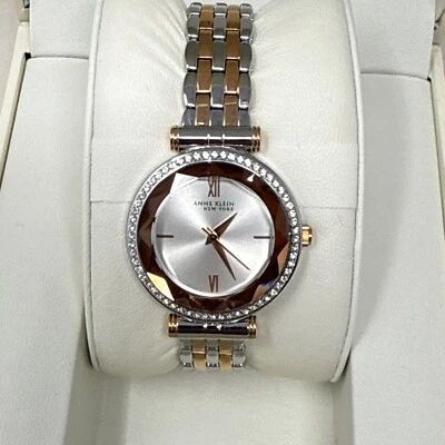 Reloj ANNE KLEIN 12-2303SVRT 2 Tonos Cristal Swarovski WT # 13257 Foto 1 de 4