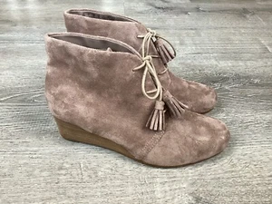 Dr. Scholl’s Womens Dakota Size 9 M 39 Wedge Booties Shoes Tassle Comfort Boot - Picture 1 of 15