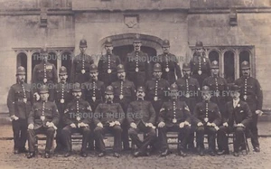 Original Foto AK Polizisten in Brougham Hall Penrith Cumbria 1906 - Bild 1 von 3
