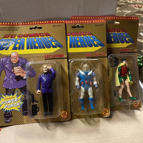 Toybiz DC Comics Super Heroes Mr. Freeze / Robin / Lex Luther 1989 DC Toys Lot Cover