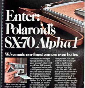 Polaroid SX-70 Alpha 1 Camera Get Close Cute Baby Vintage Print Ad 1976 - Picture 1 of 5