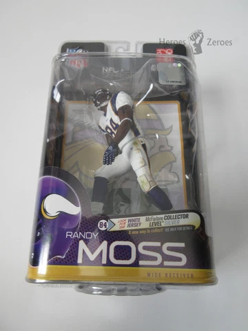 McFarlane NFL Series 25 RANDY MOSS Vikings White Silver #334/1000 New NIB 2010 Cover