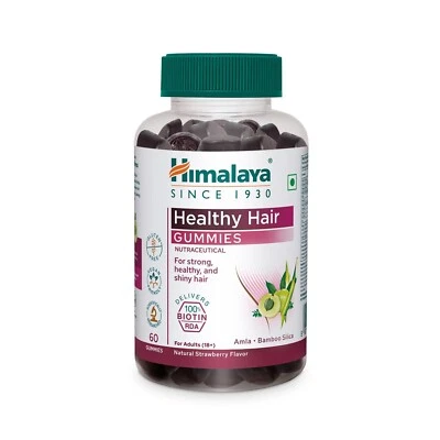 Himalaya Hair Health Strawberry Flavor 60 Gummies For Strong, Healthy Shiny Hair - Изображение 1 из 4