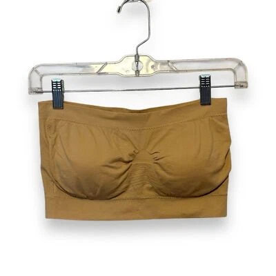 Light Brown Padded Sleeveless Bandeau Size Medium - Image 1 of 4