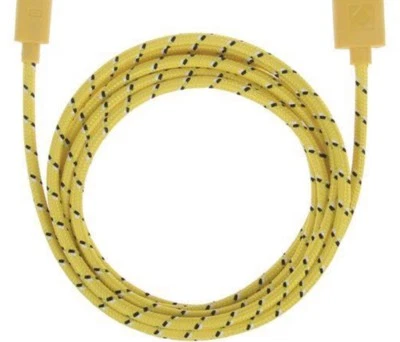 Fabric Braided Charger Cable FOR MICRO-C TYPE REVERSIBLE PIN PHONES & DEVICES - Image 1 of 4