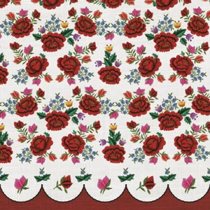 Paper Luncheon Decoupage Napkins European Two Individual - FOLK ROSE PATTERN - Picture 1 of 10