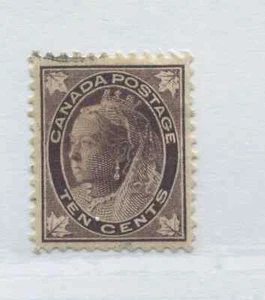 1897 QV Leafs 10 cents exceptionally lightly used - Picture 1 of 1