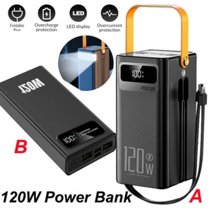 70000mAh Portable 120W Power Bank Large Capacity External Battery Fast Charging - Picture 1 of 41