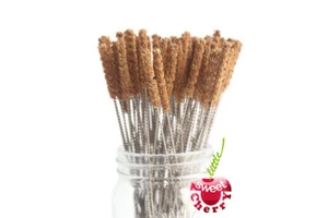 50 cepillos de limpieza de paja - fibra de coco natural - cepillo de paja para beber 8,25" - Imagen 1 de 7